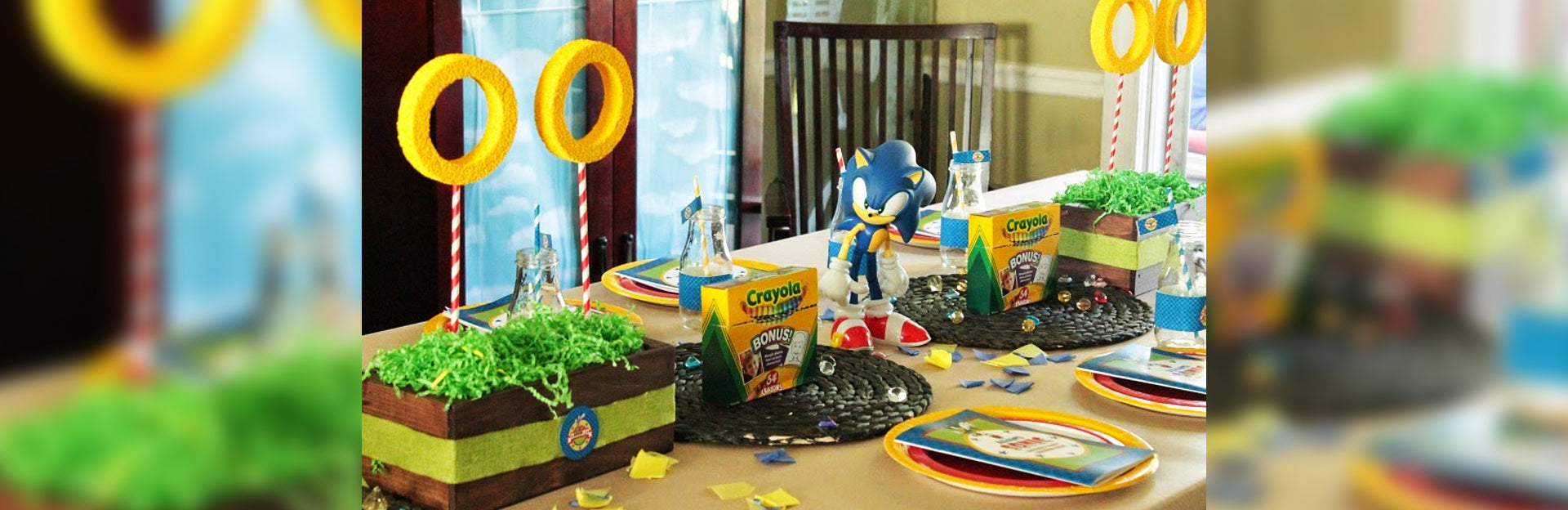Sonic Hedgehog Theme Birthday Invitation