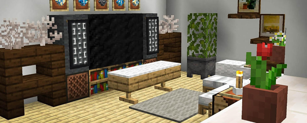 Minecraft: All Living Room Decorations! [Fast Turorial] 
