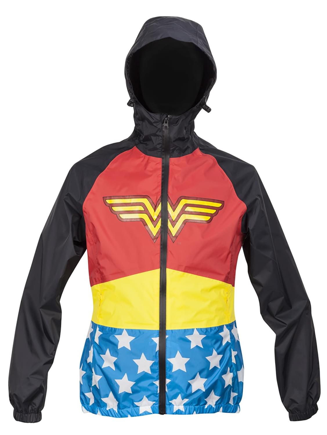 DC Wonder Woman Womens Zip Raincoat Hooded Jacket Free Shipping