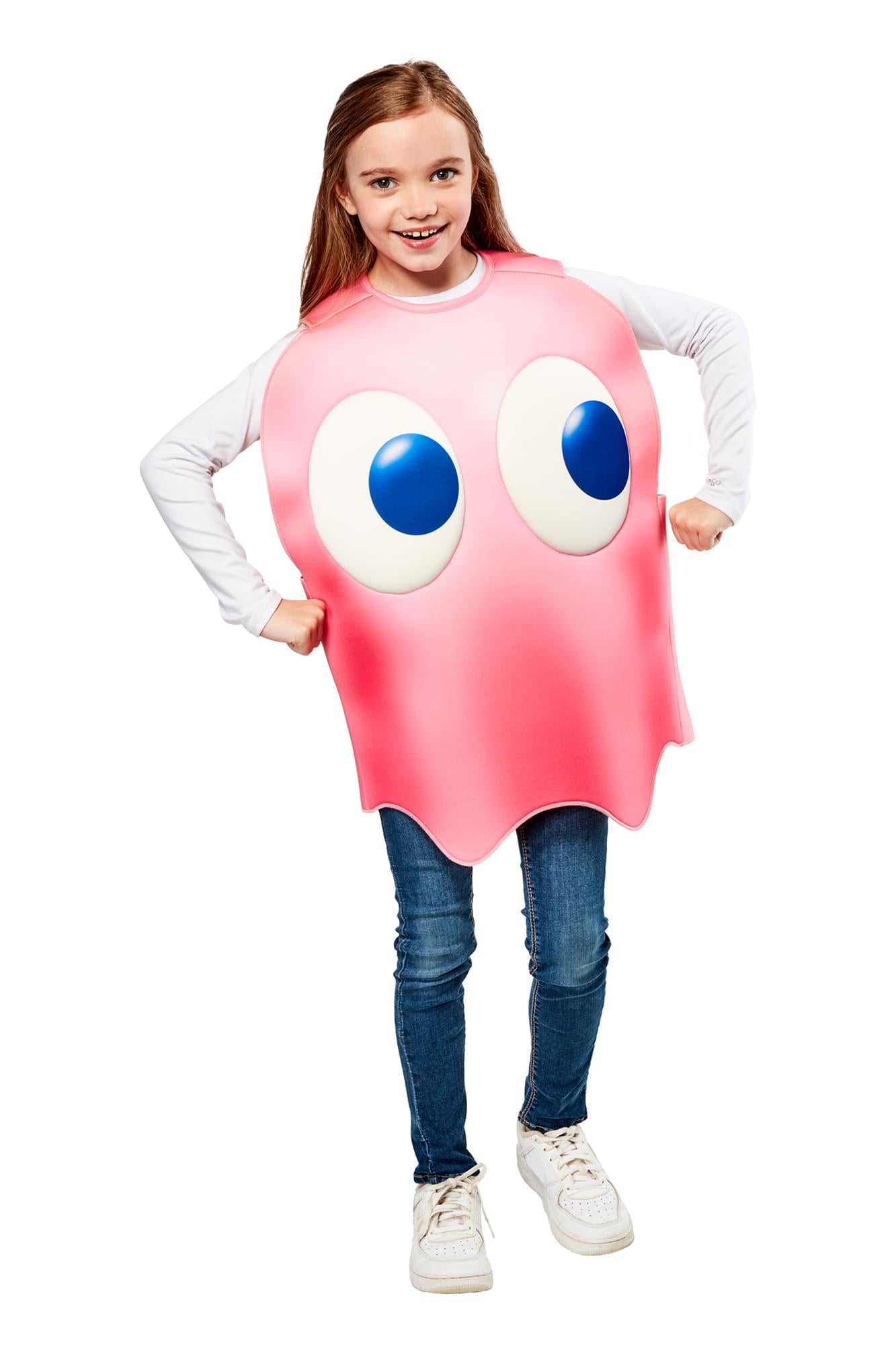 Pac-Man Pinky Ghost Child Costume | One Size | Free Shipping