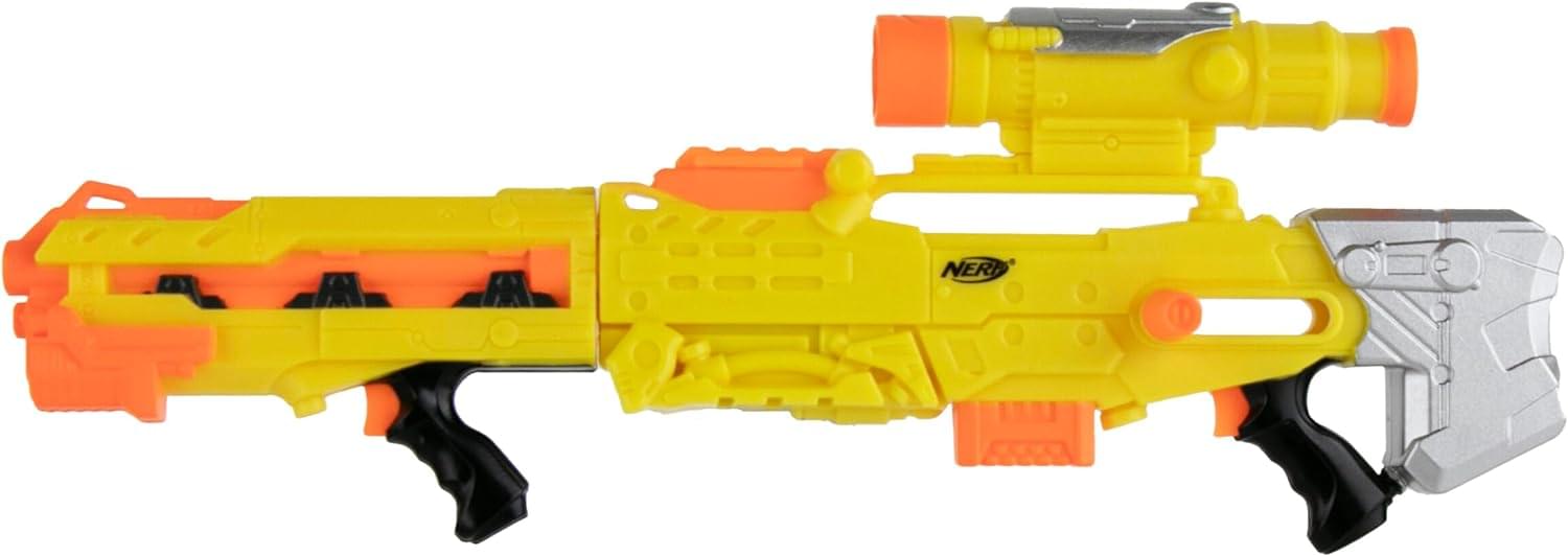 Nerf End-Strike Yellow Longshot CS-6 Sniper Rifle Dart Gun - With 2 Clips