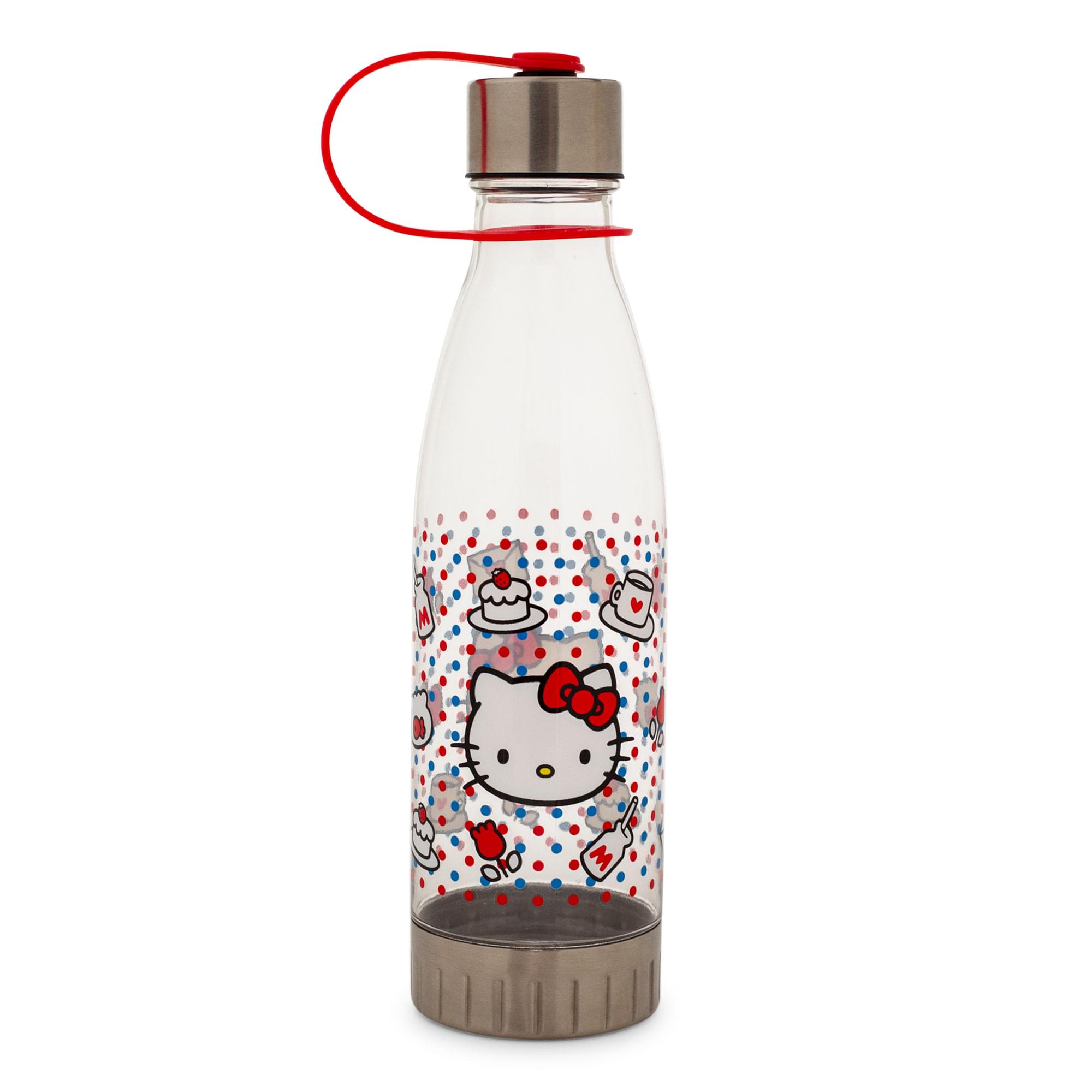 Hello Kitty Red White Blue Dots 20oz Water Bottle