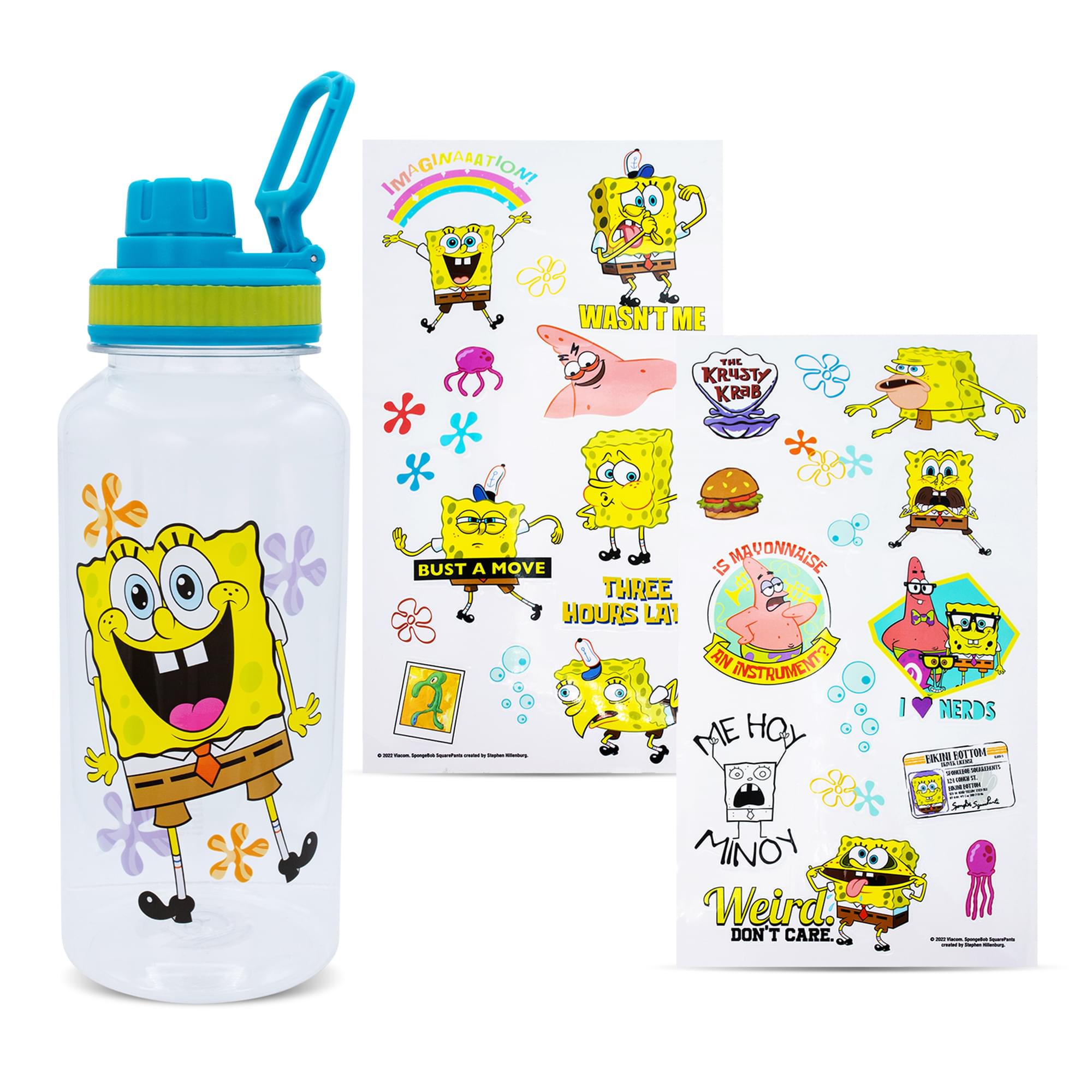 SpongeBob Squarepants Blue Water Bottles