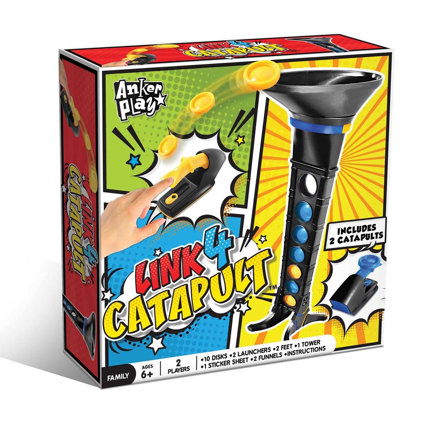 Link 4 Catapult Game | Includes 2 Catapults | 2 Players | Free Shippin