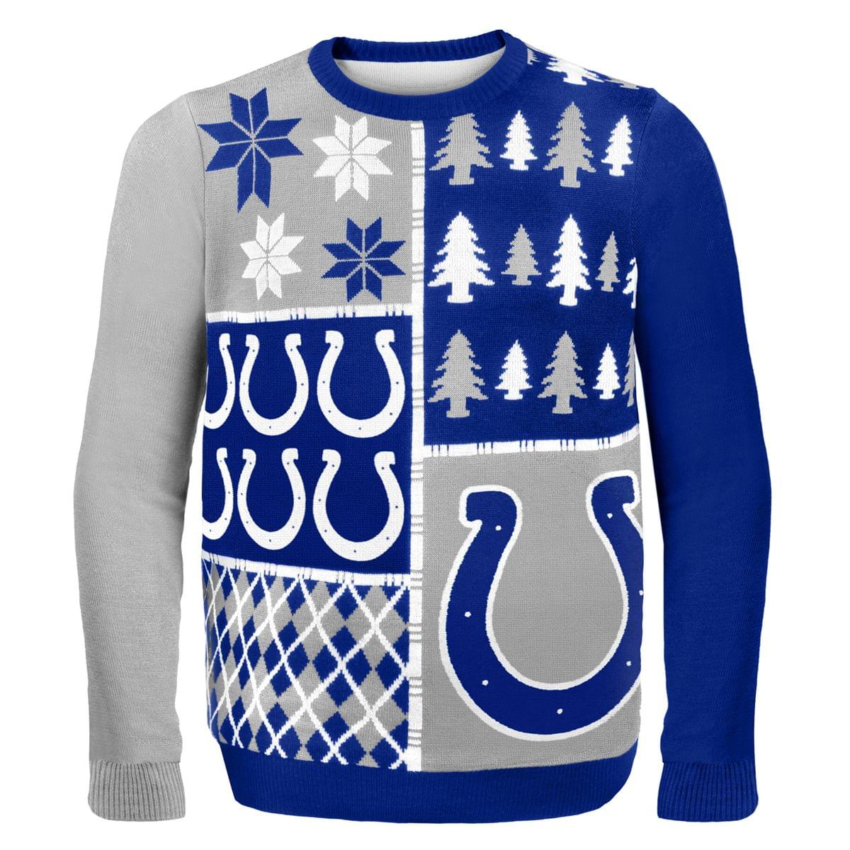FOCO NFL Dallas Cowboys BUSY BLOCK Ugly Sweater, Large