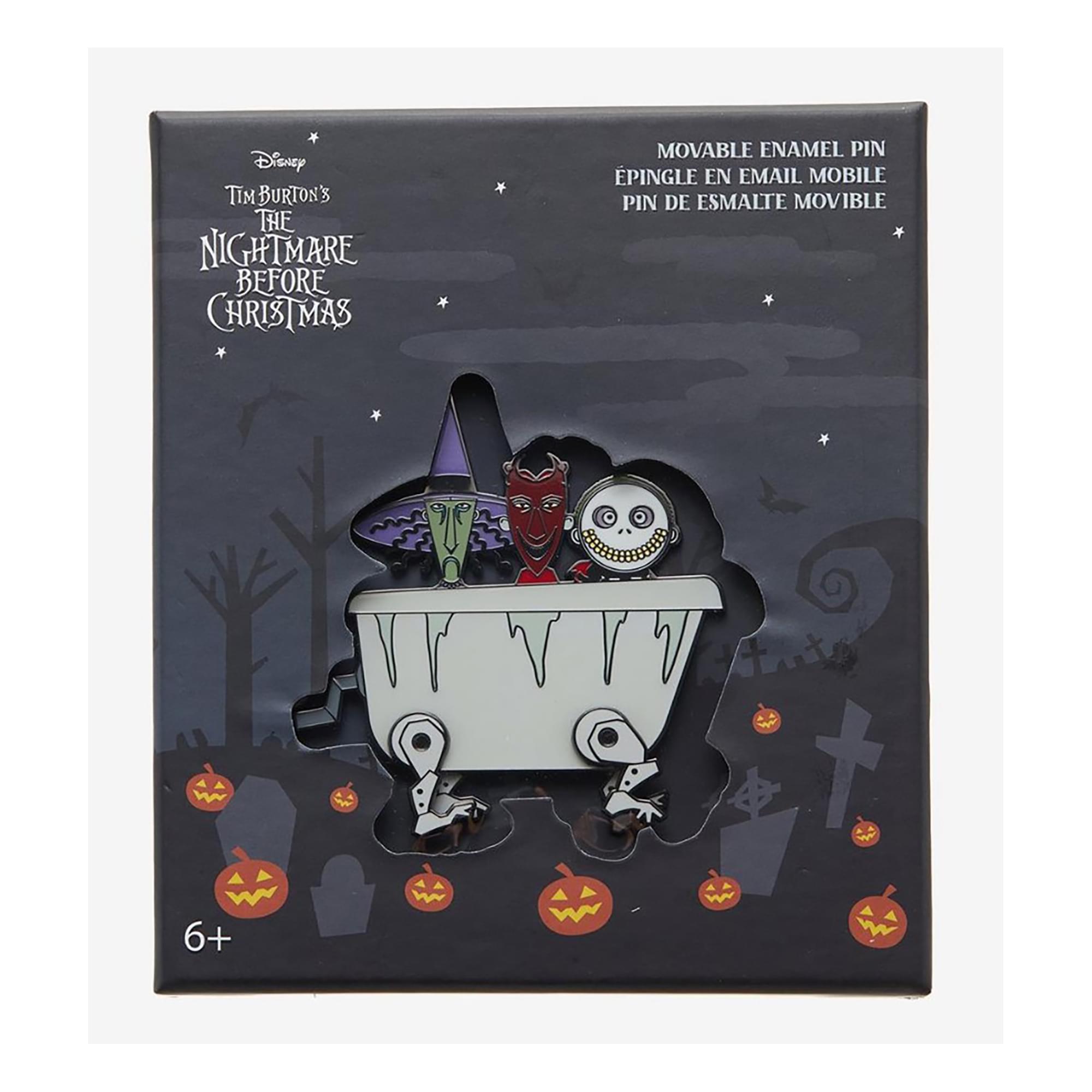 Disney Trading Pin LOUNGEFLY THE NIGHTMARE BEFORE CHRISTMAS LOCK SHOCK &  BARREL ENAMEL PIN SET