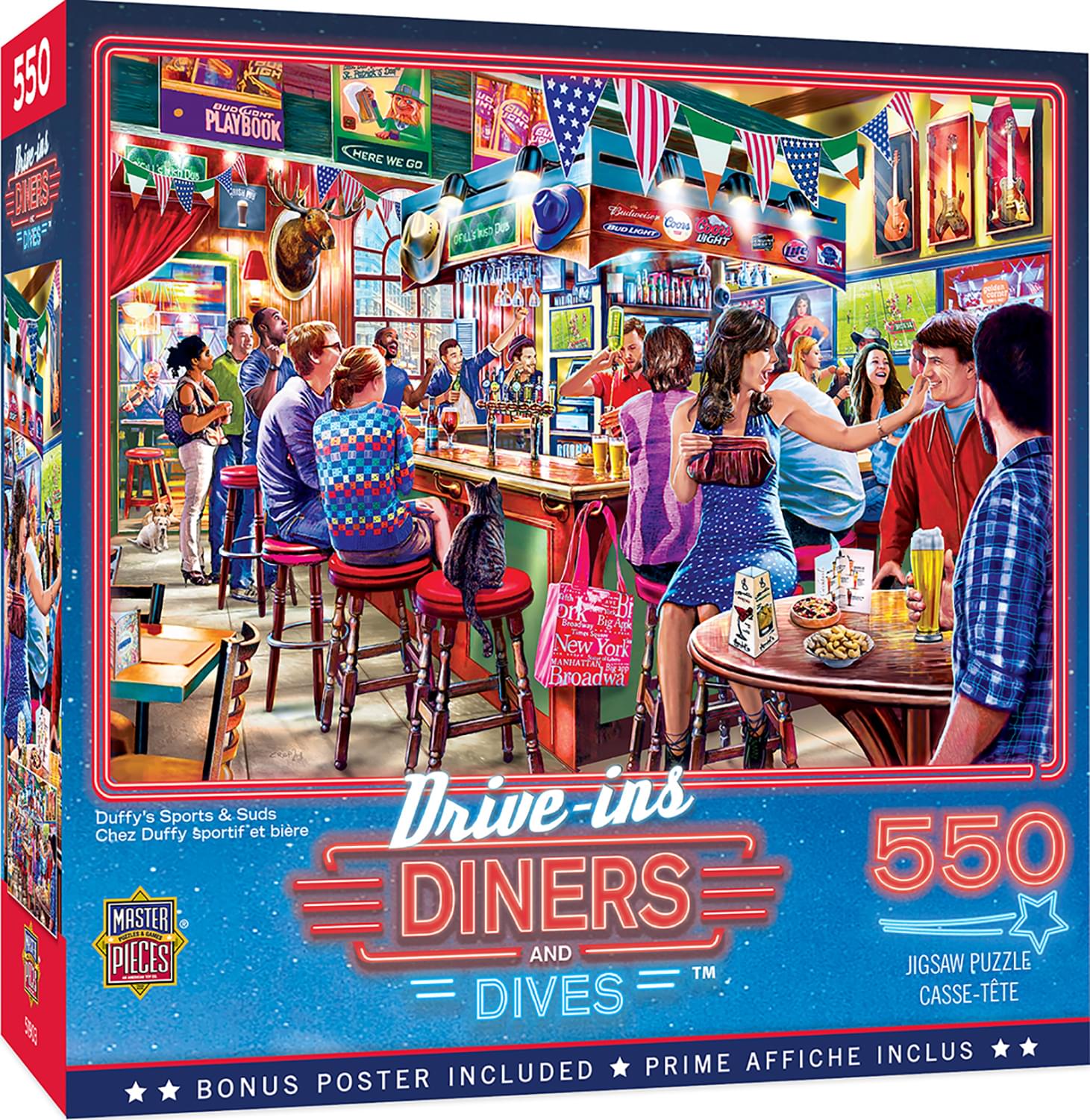 Masterpieces Drive-Ins, diners & Dives - Duffy's Sports & Suds 550 Piece Puzzle