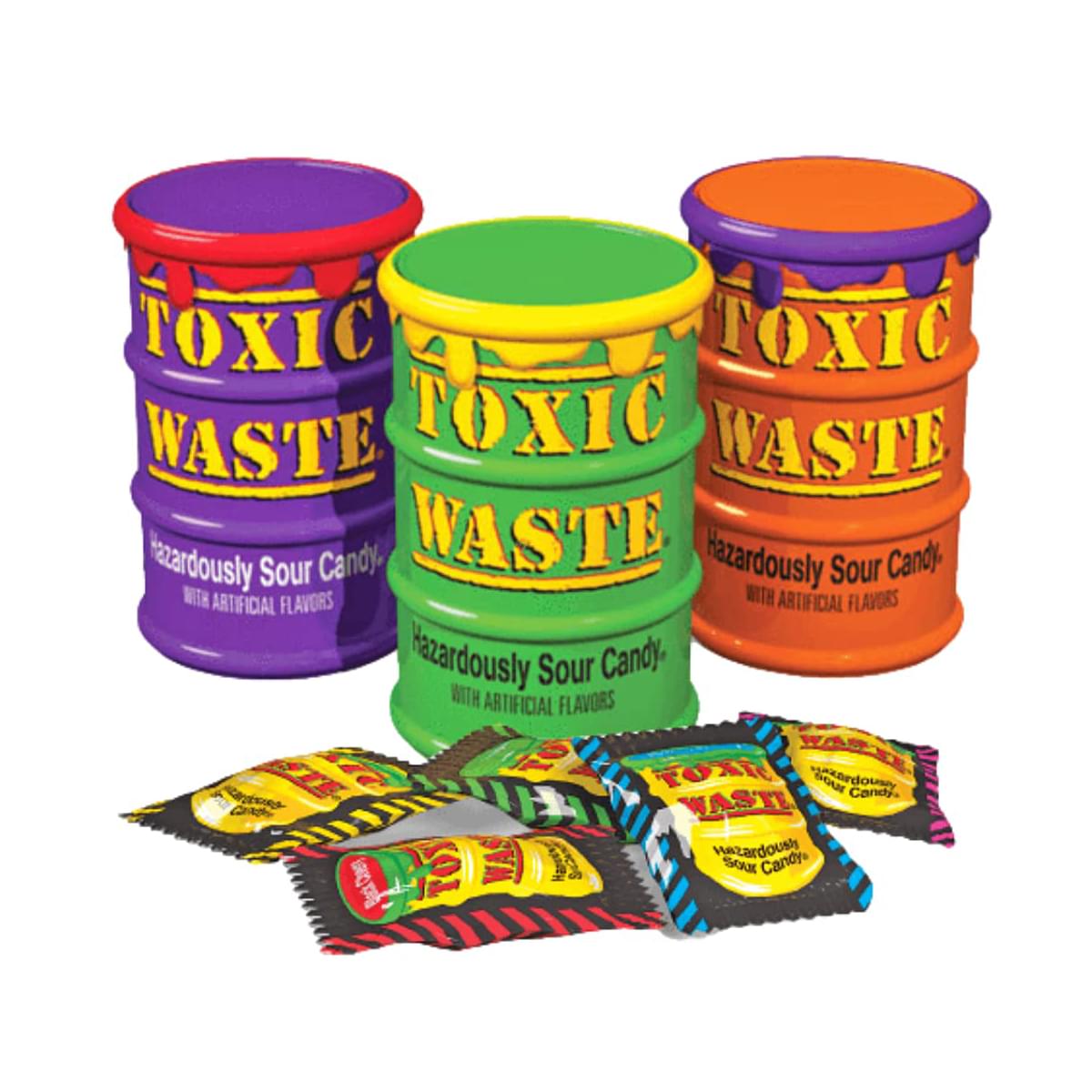 Toxic Waste Sour Candy Packs: 1000-Piece Bag