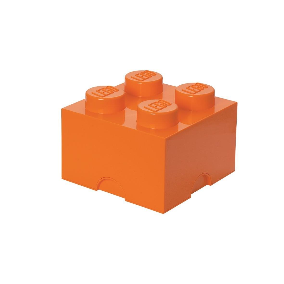 Lego Storage Brick 4 Bright Orange