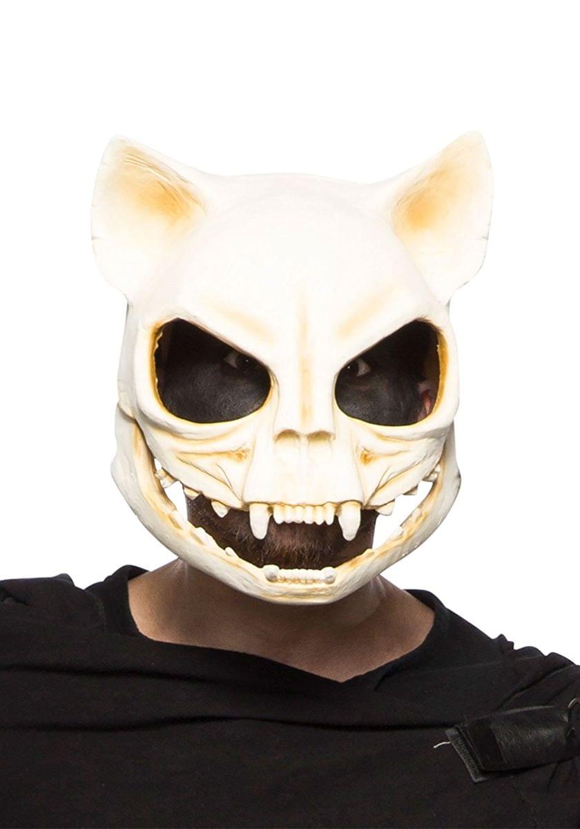 Cat Skull Adult Latex Costume Mask | Free Shipping