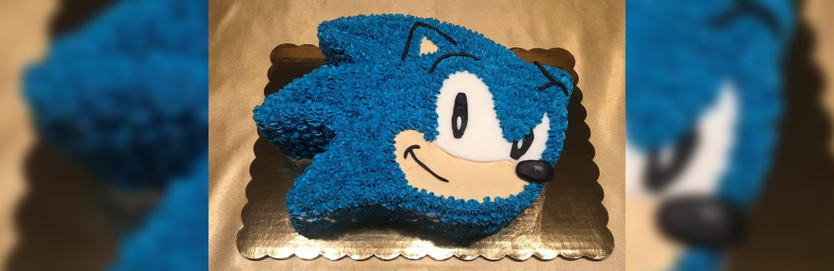 Sonic Birthday Cake Topper Set with Sonic Figures and Themed Accessories