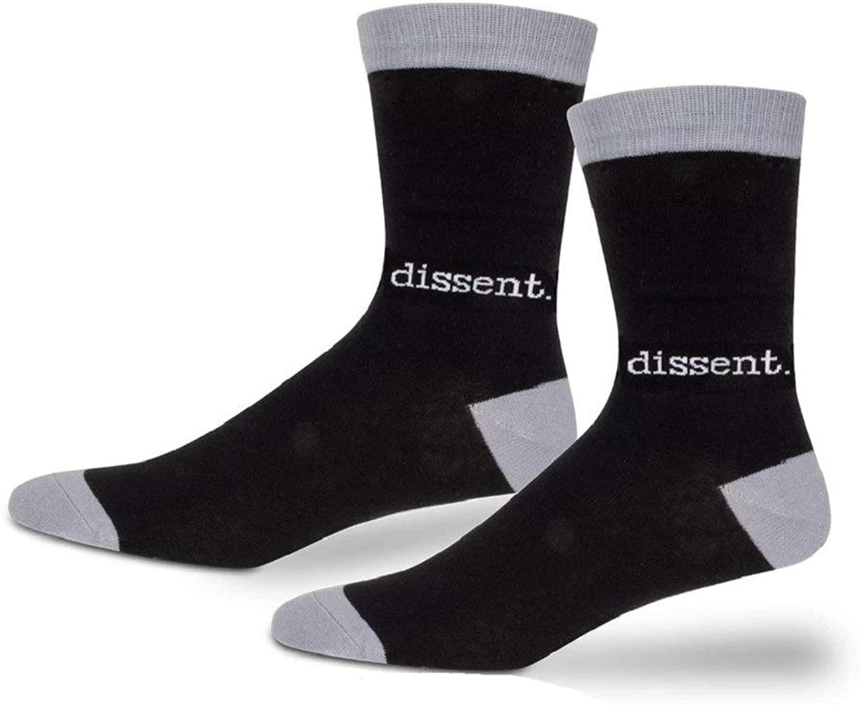 Dissent Women's Crew Socks in Black and Gray