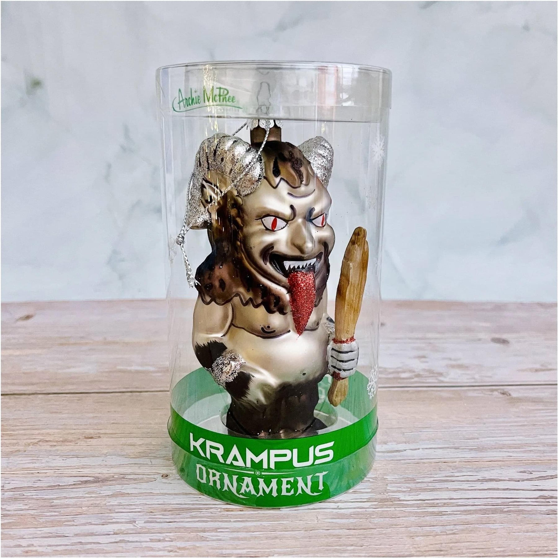 Krampus Glass Holiday Ornament