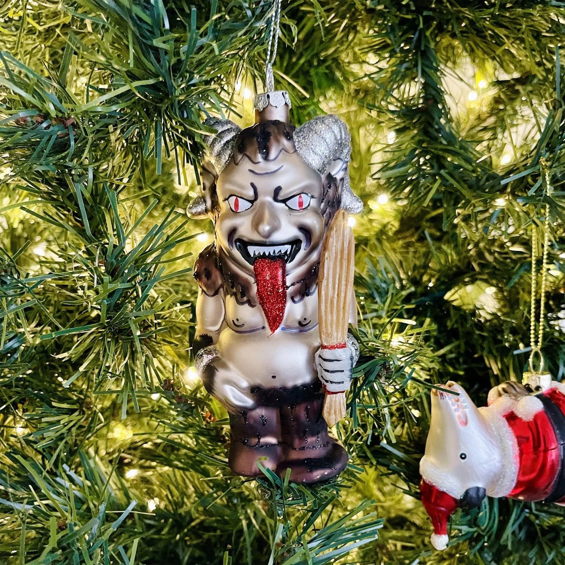 Krampus Glass Holiday Ornament