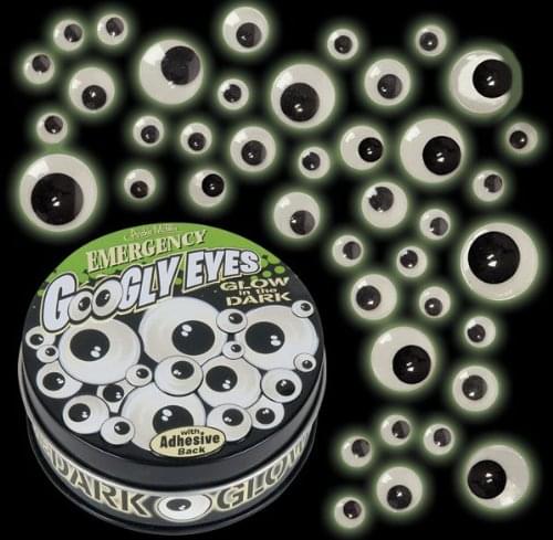 Emergency 18 Pairs Googly Eyes Glow In The Dark With Adhesive Back
