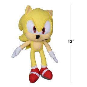 Sonic the Hedgehog Super Sonic 12 Inch Plush with Clip