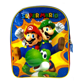 Super Mario 15 Inch Kid's Backpack | Mario, Luigi, & Yoshi