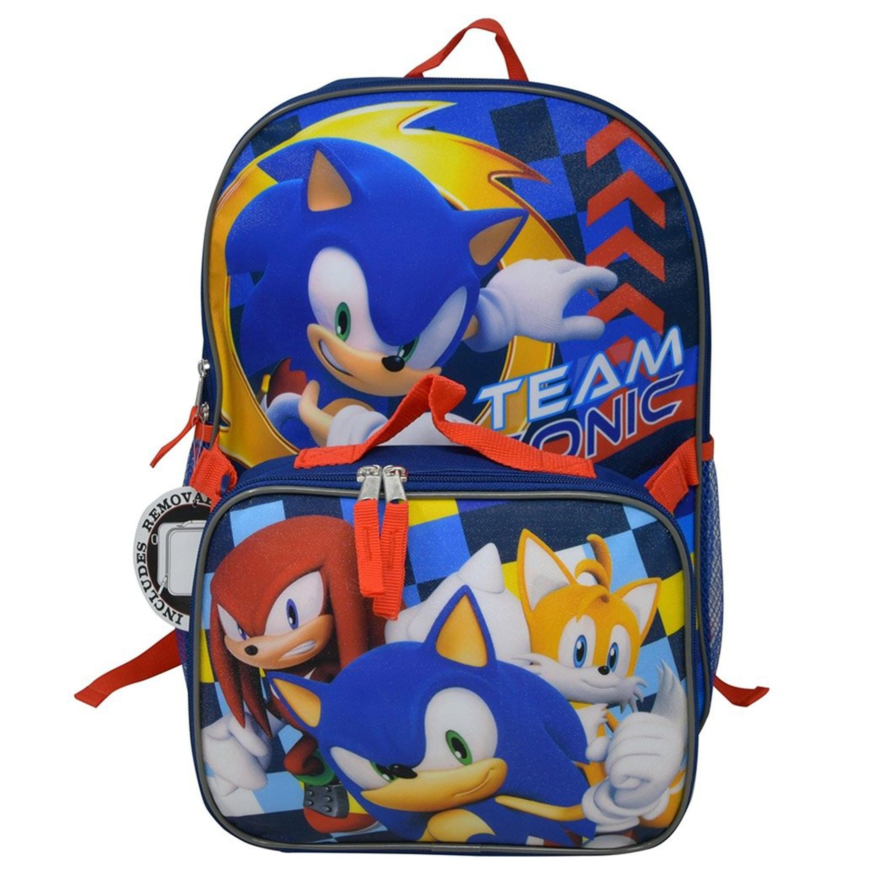 Sonic the Hedgehog "Team Sonic" 16 Inch Backpack with Lunch bag