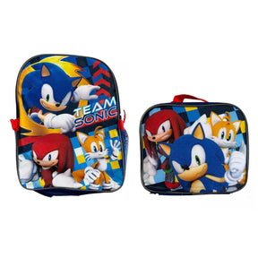 Sonic the Hedgehog "Team Sonic" 16 Inch Backpack with Lunch bag