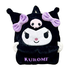 Sanrio Kuromi 16 Inch Embroidered Plush Backpack