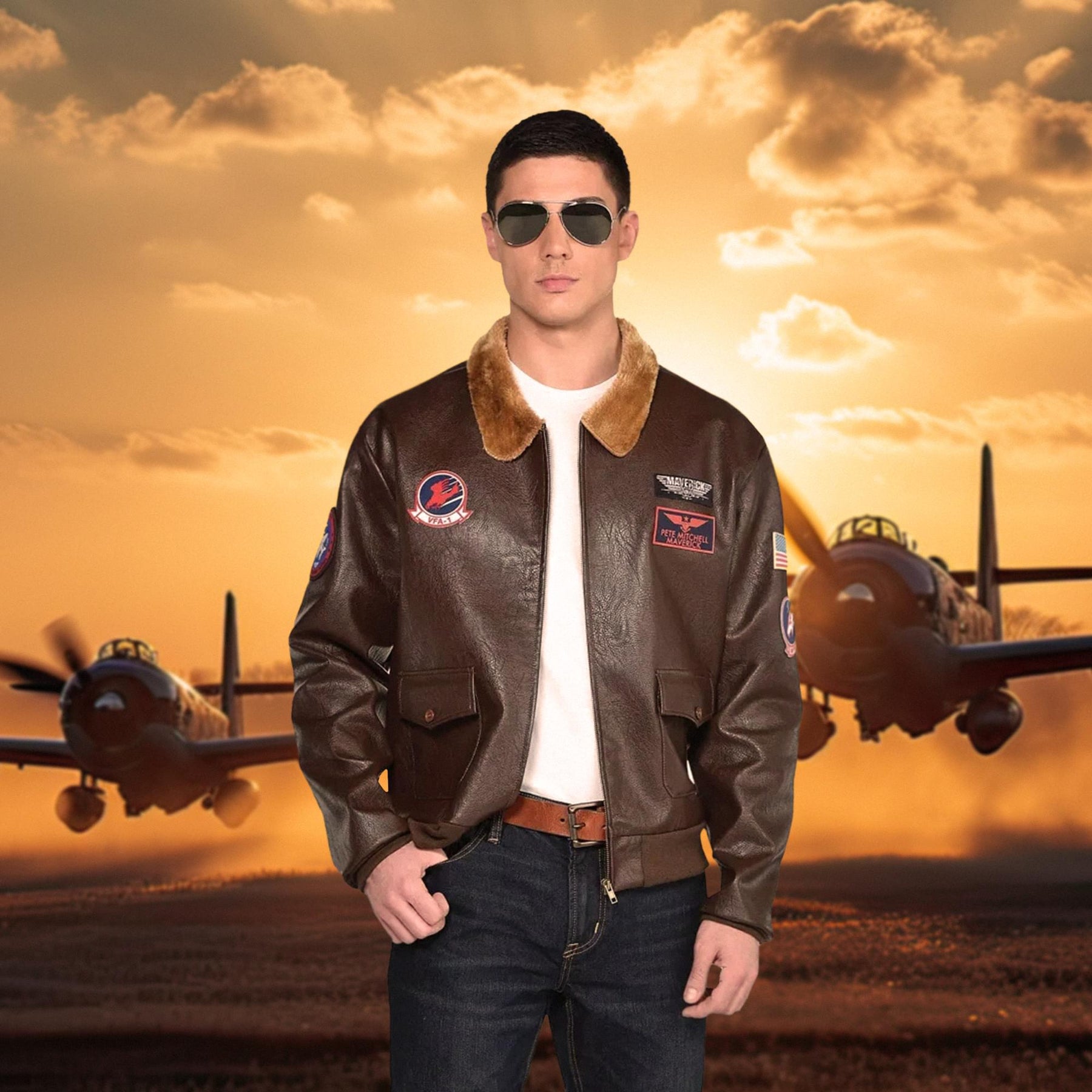 Top Gun: Maverick Bomber Jacket Costume Adult Mens