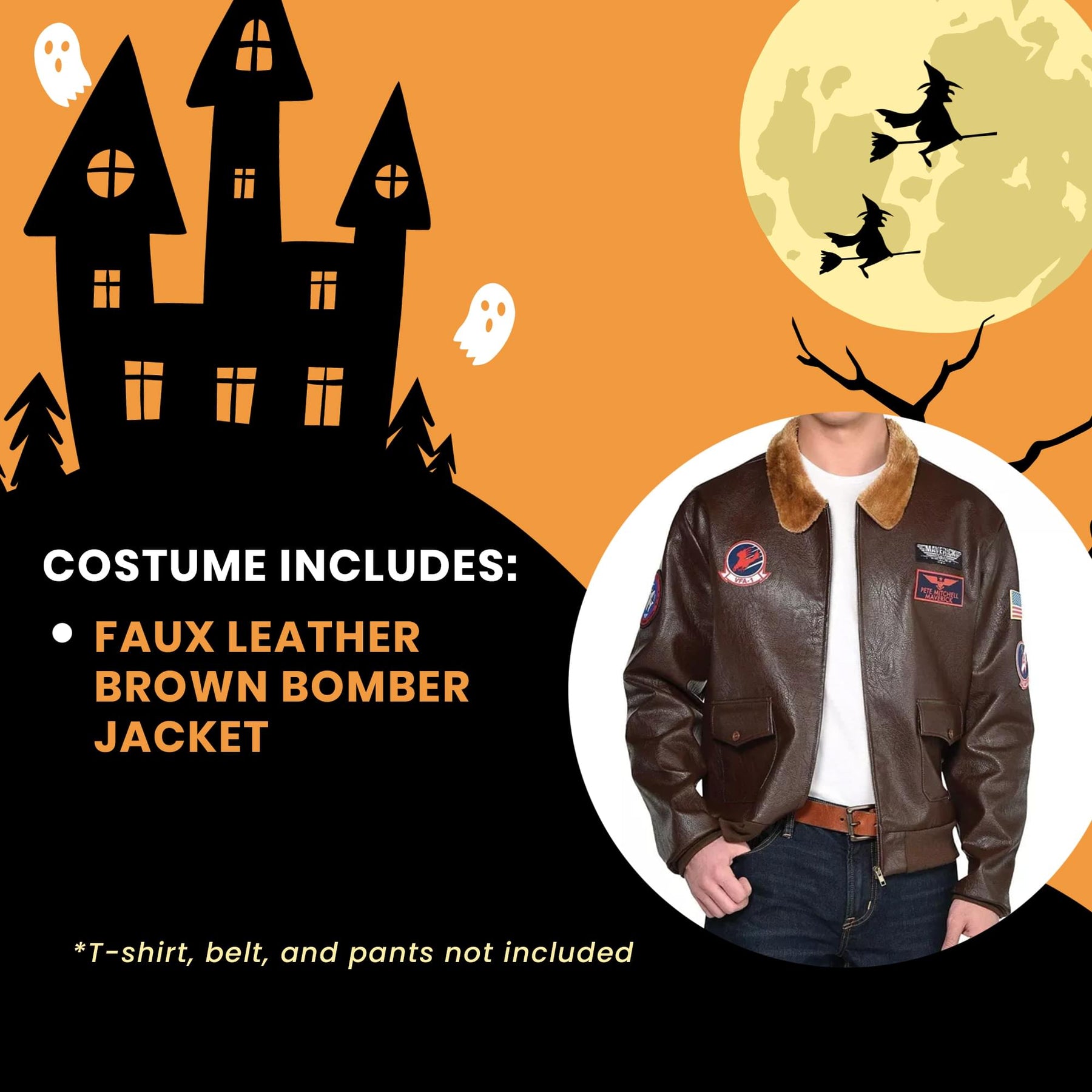 Top Gun: Maverick Bomber Jacket Costume Adult Mens