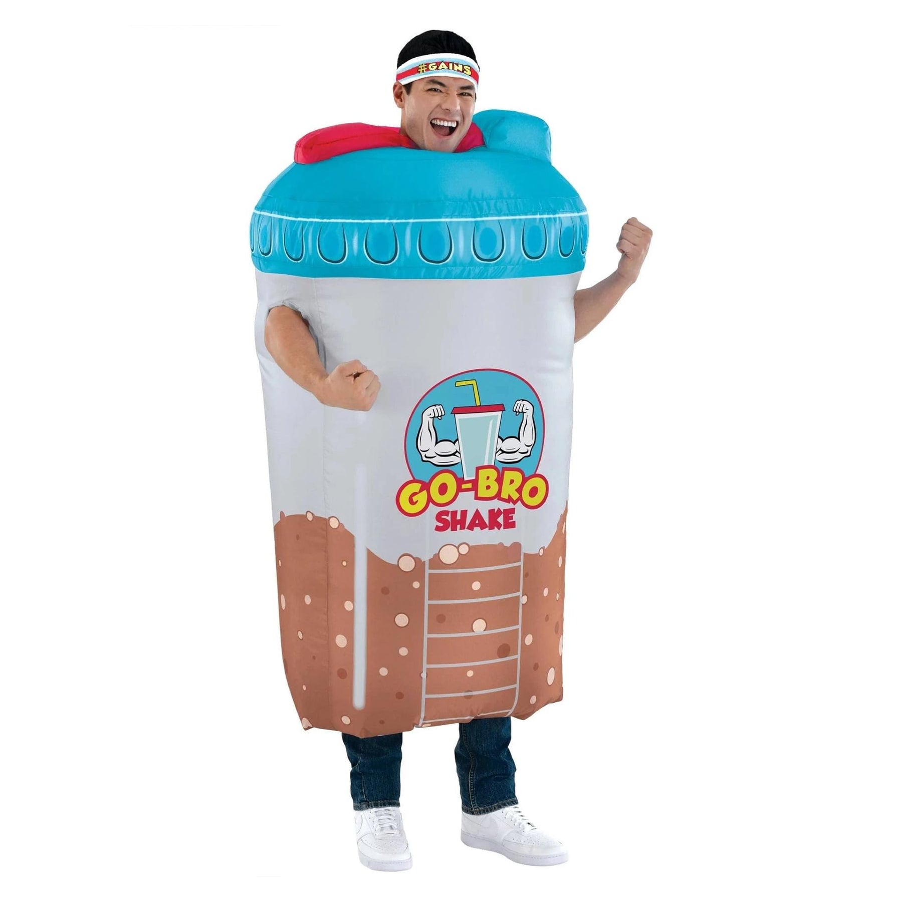 Inflatable Bro-Tein Shake Adult Costume | One Size