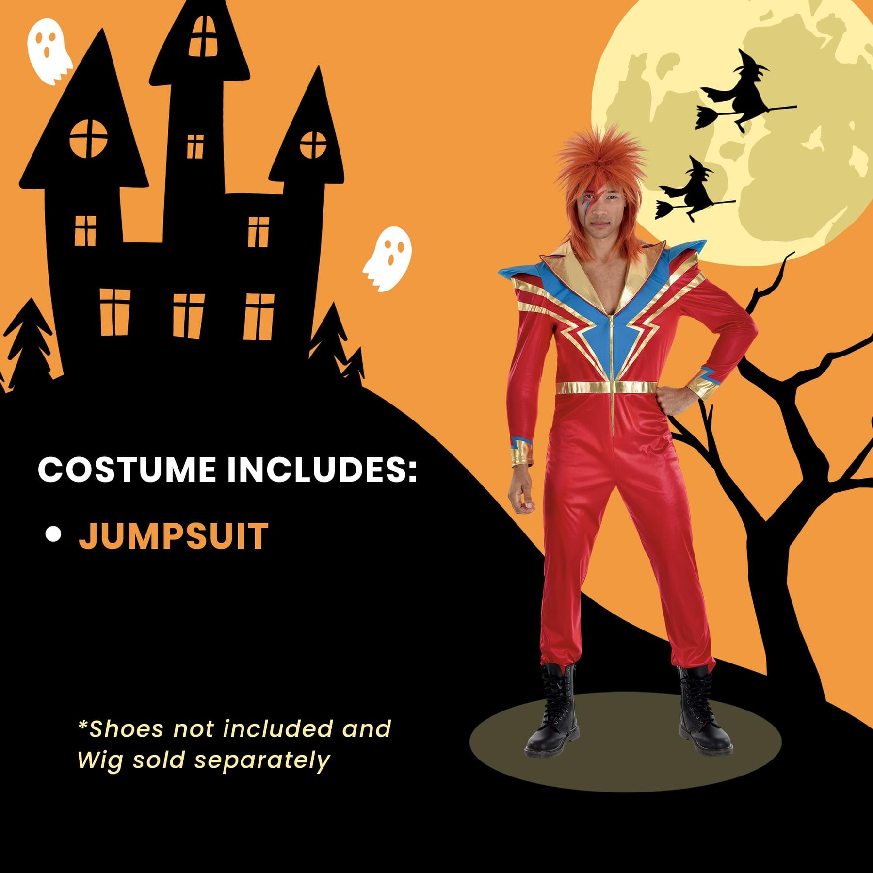 Glam Rock Jumpsuit Adult Costume