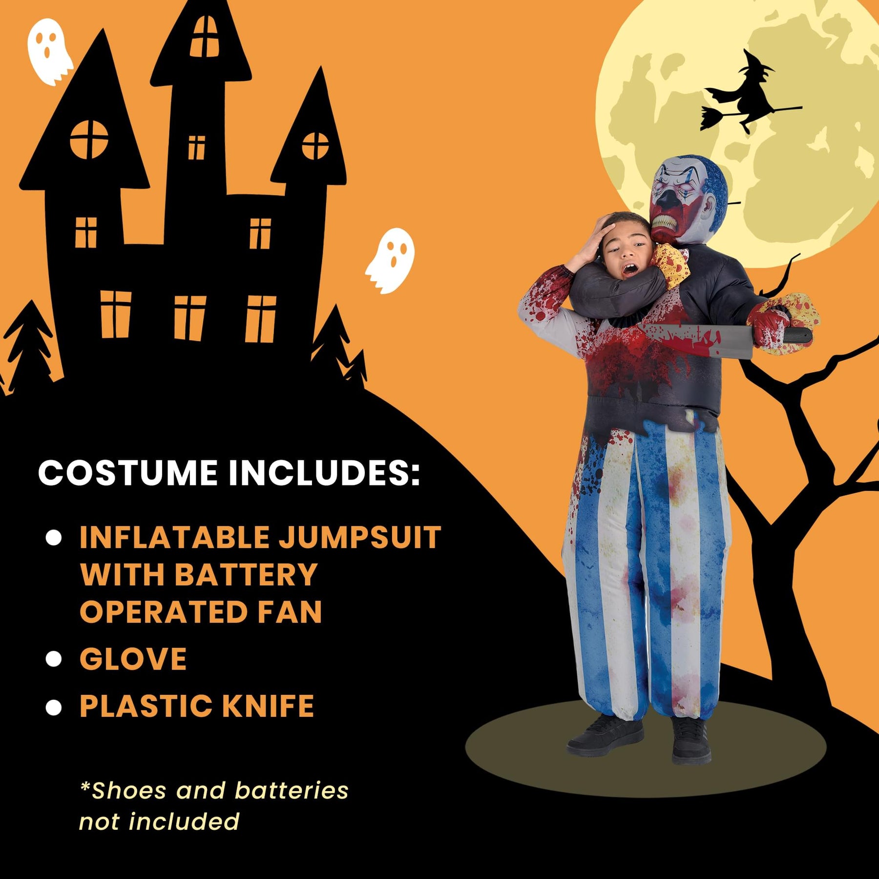 Inflatable Clown Capture Child Costume | One Size