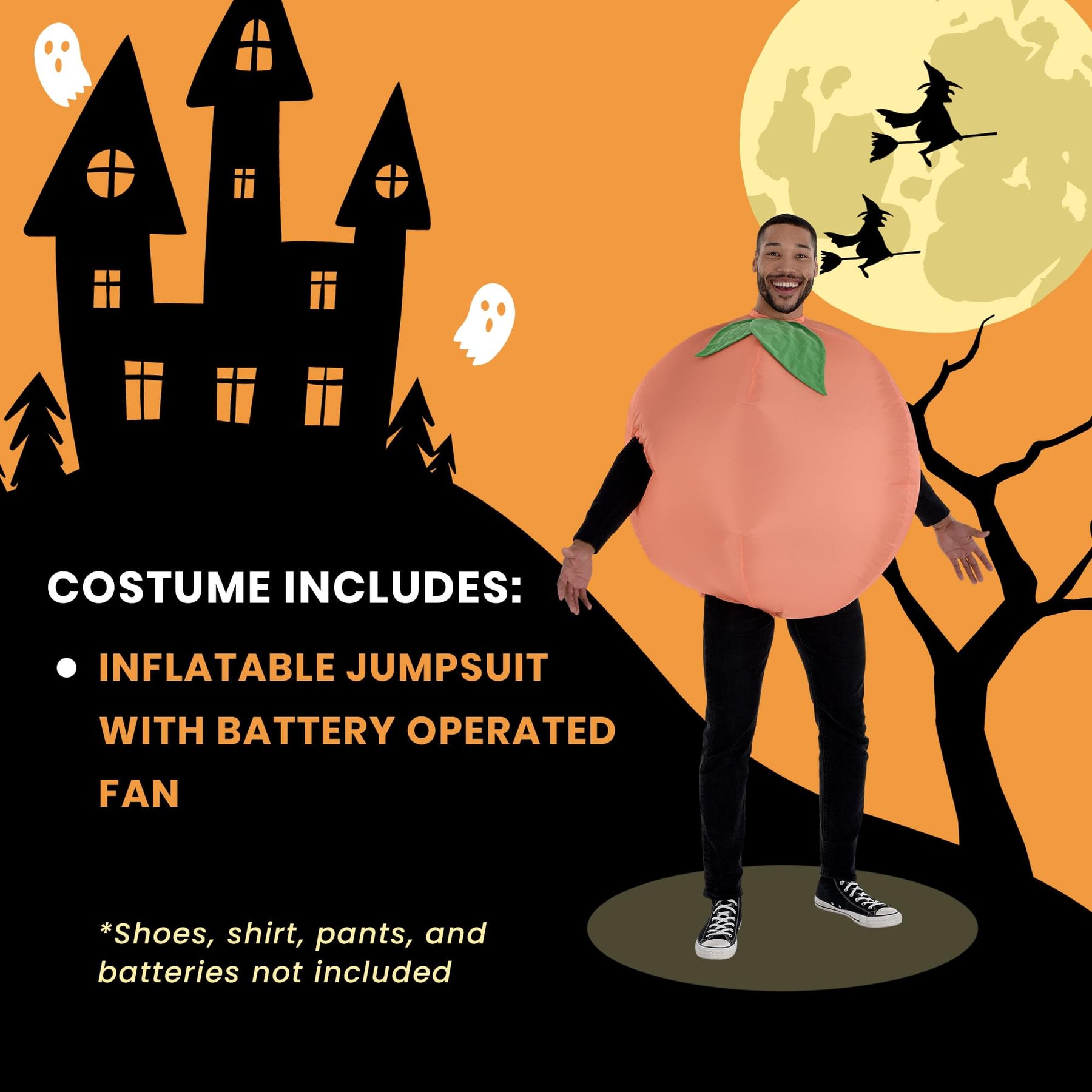 Inflatable Peach Adult Costume | One Size