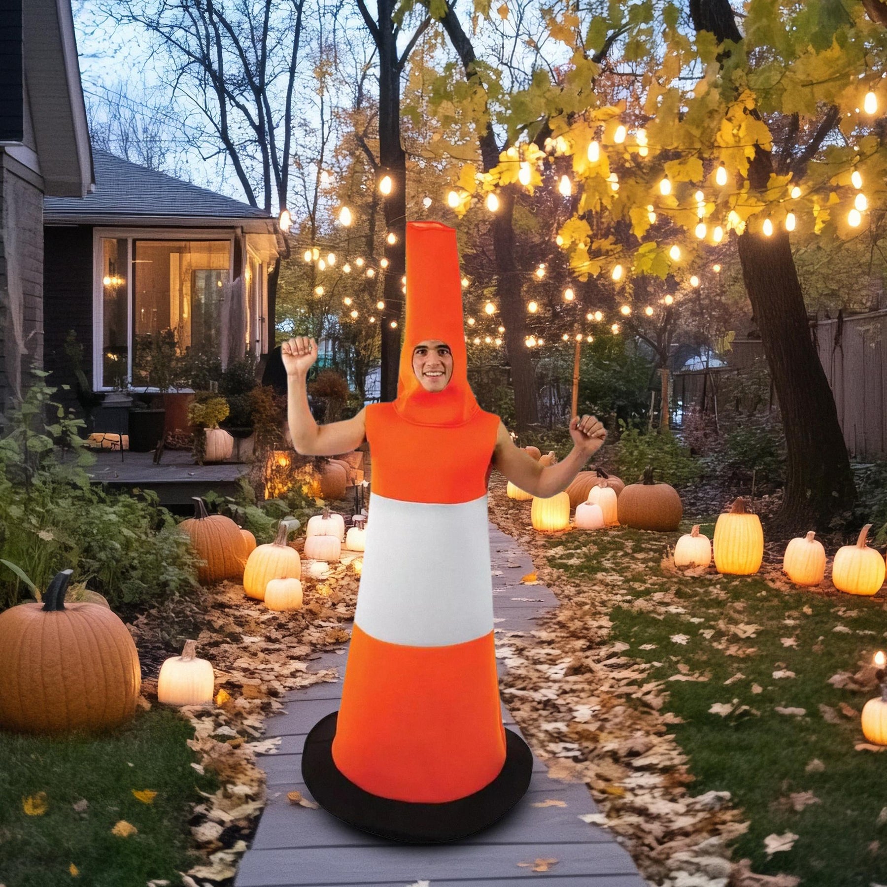 Road Cone Adult Costume - One Size