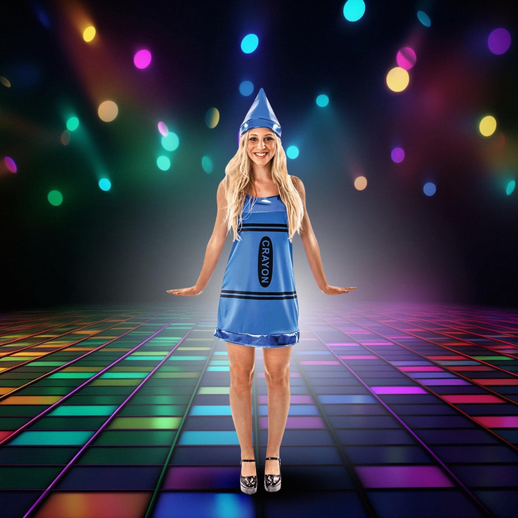 Blue Crayon Women's Dress Costume