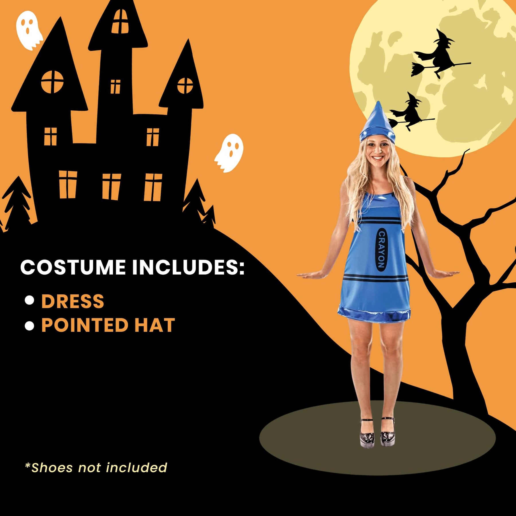 Blue Crayon Women's Dress Costume