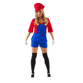 Female Super Plumber/ Mario Adult Costume