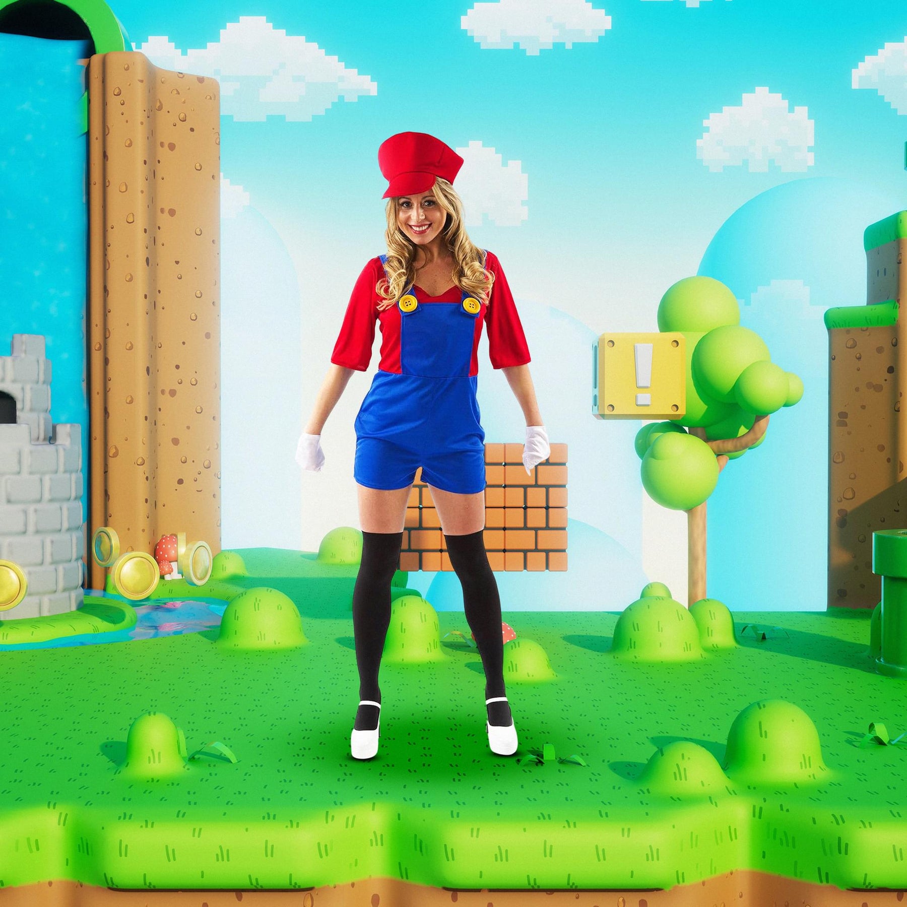 Female Super Plumber/ Mario Adult Costume