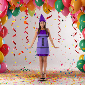 Women's Purple Crayon Costume Dress