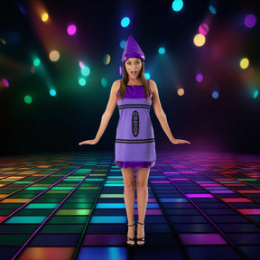 Women's Purple Crayon Costume Dress