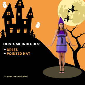 Women's Purple Crayon Costume Dress