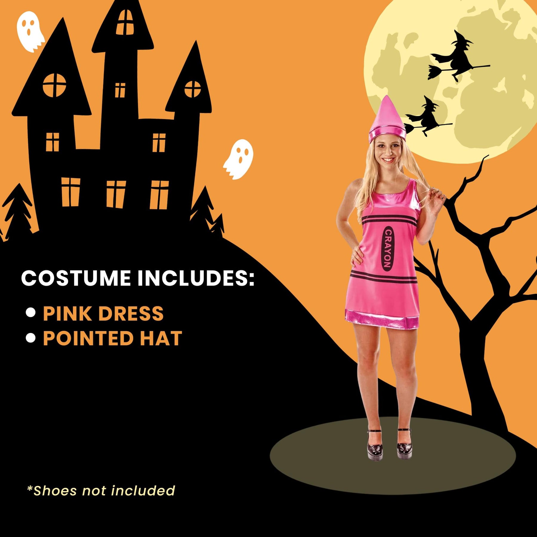 Women's Pink Crayon Costume Dress