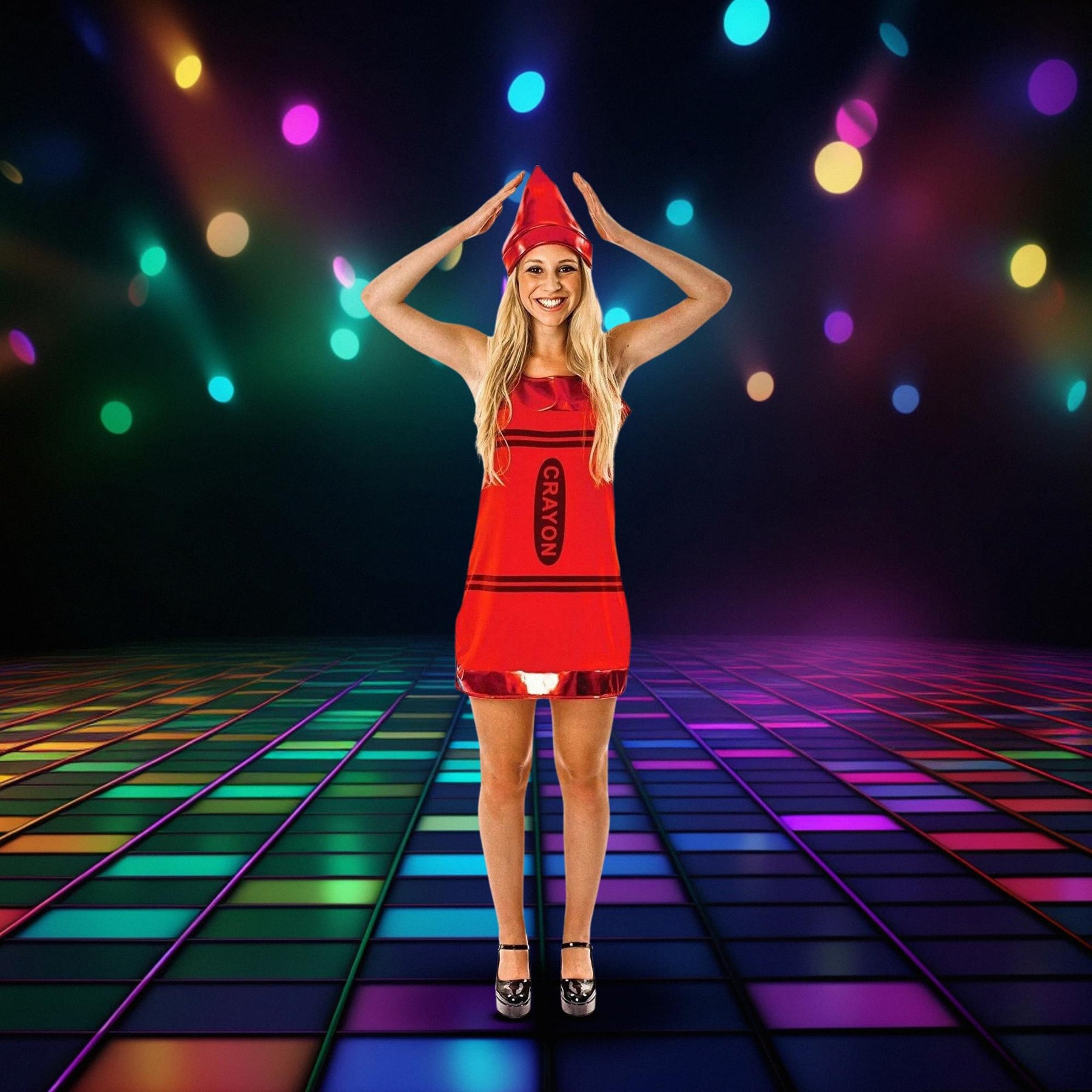 Women's Red Crayon Costume Dress