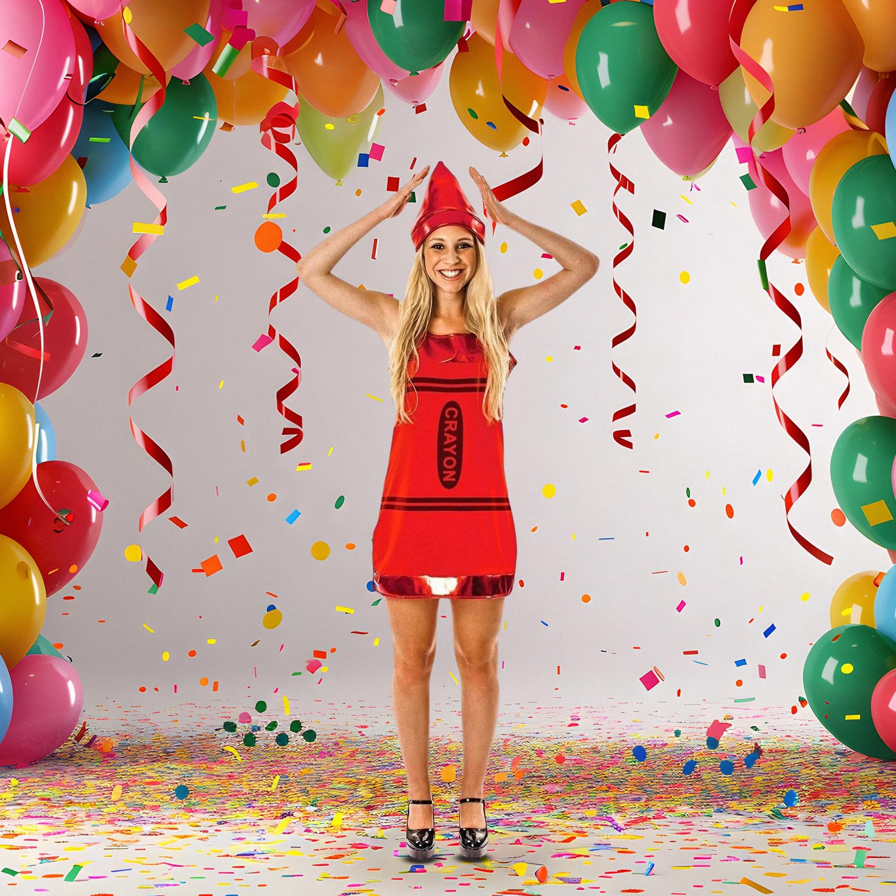 Women's Red Crayon Costume Dress