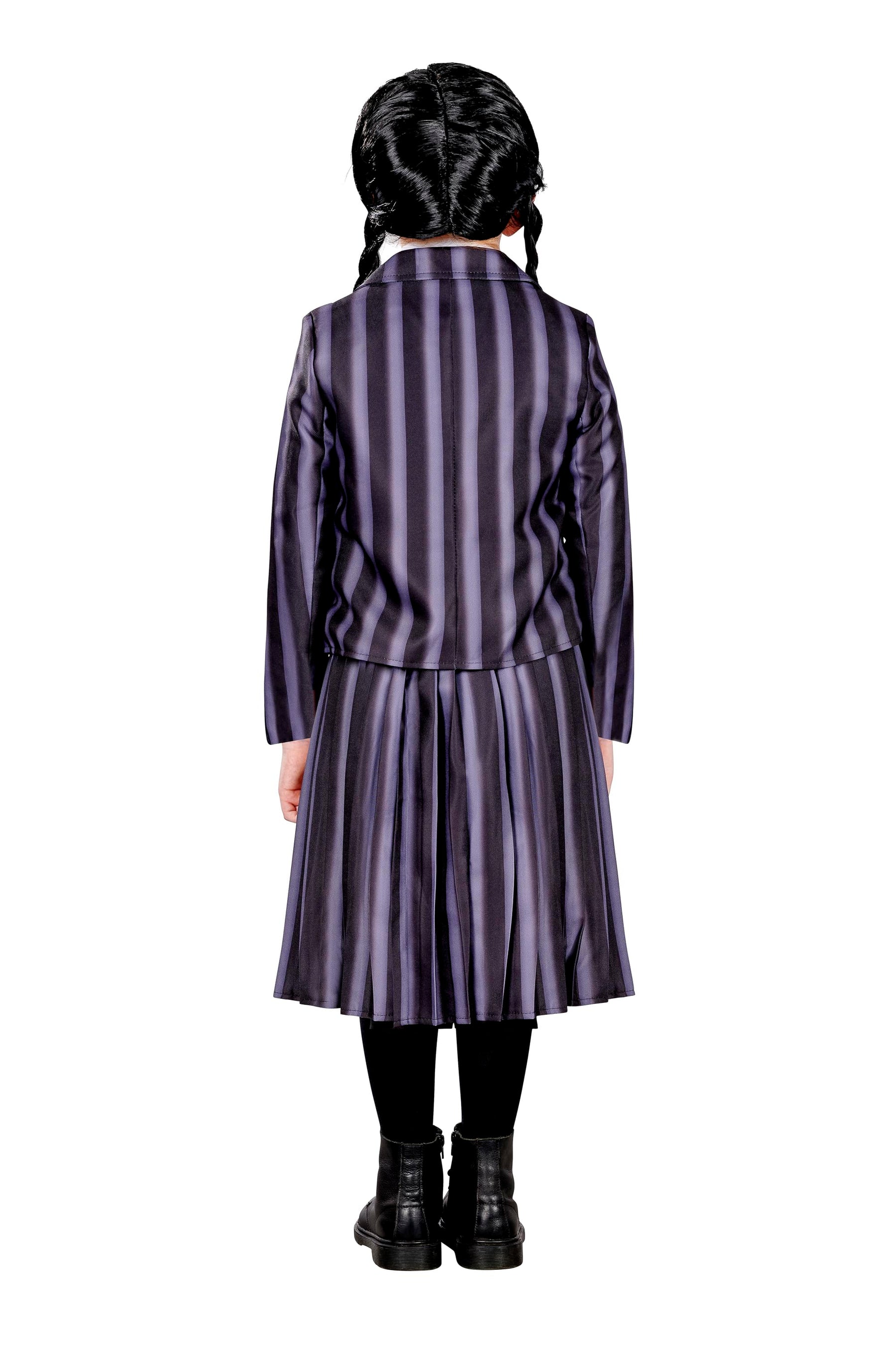 Wednesday Inspired Gothic Girl School Uniform Child Costume