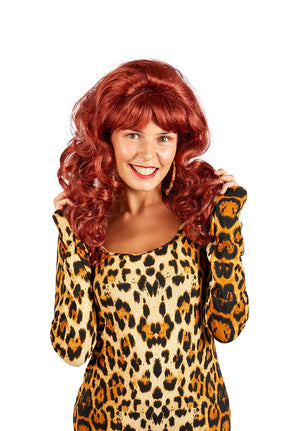 Curly Red Synthetic Wig Costume Accessory for Adults Inspired by Married With Children Peg Bundy| One Size Fits Most