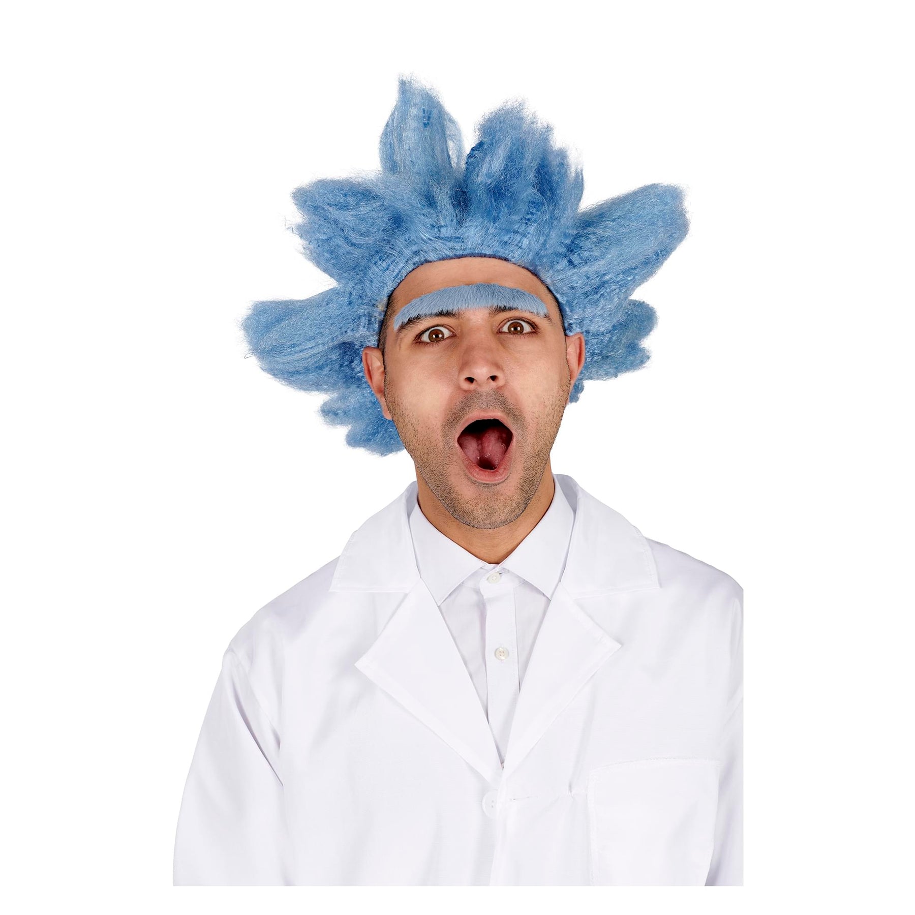 Mad Scientist Adult Costume Wig with Unibrow | One Size