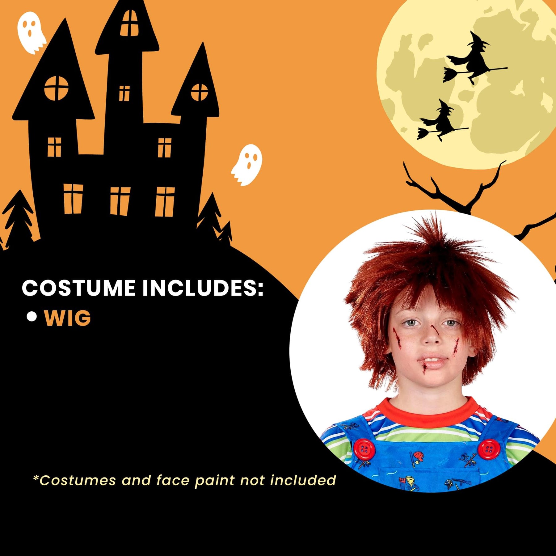 Evil Doll Child Costume Wig | One Size