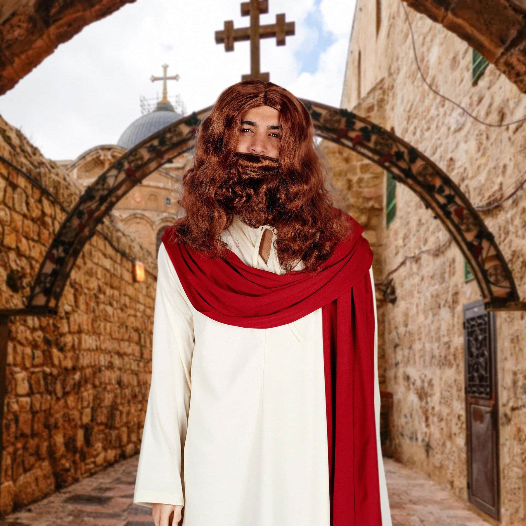 Jesus Adult Costume Wig & Beard Set