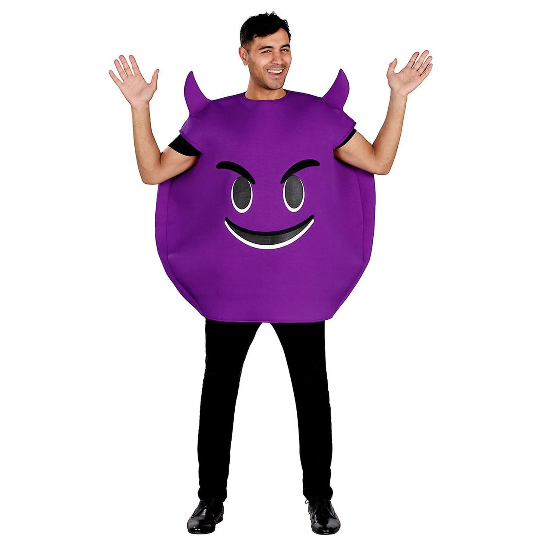 Horny Devil Purple Emoji Adult Unisex Costume | One Size