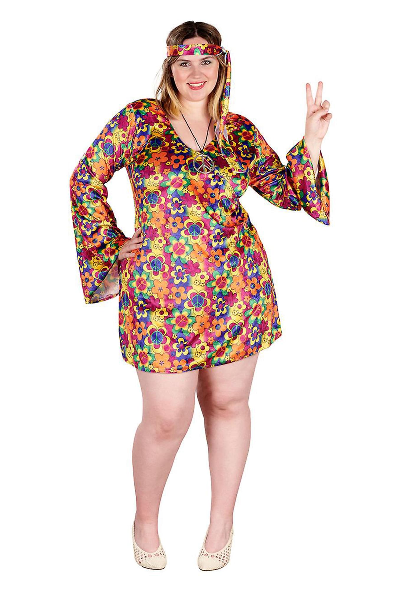 Female Hippy Women's Plus Size Costume