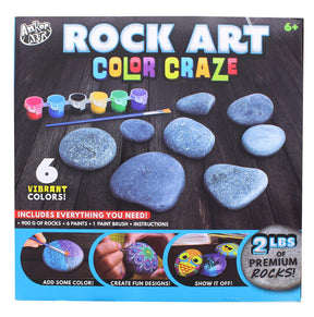 Rock Art Color Craze DIY Craft Kit | Includes 2 lbs of Premium Rock