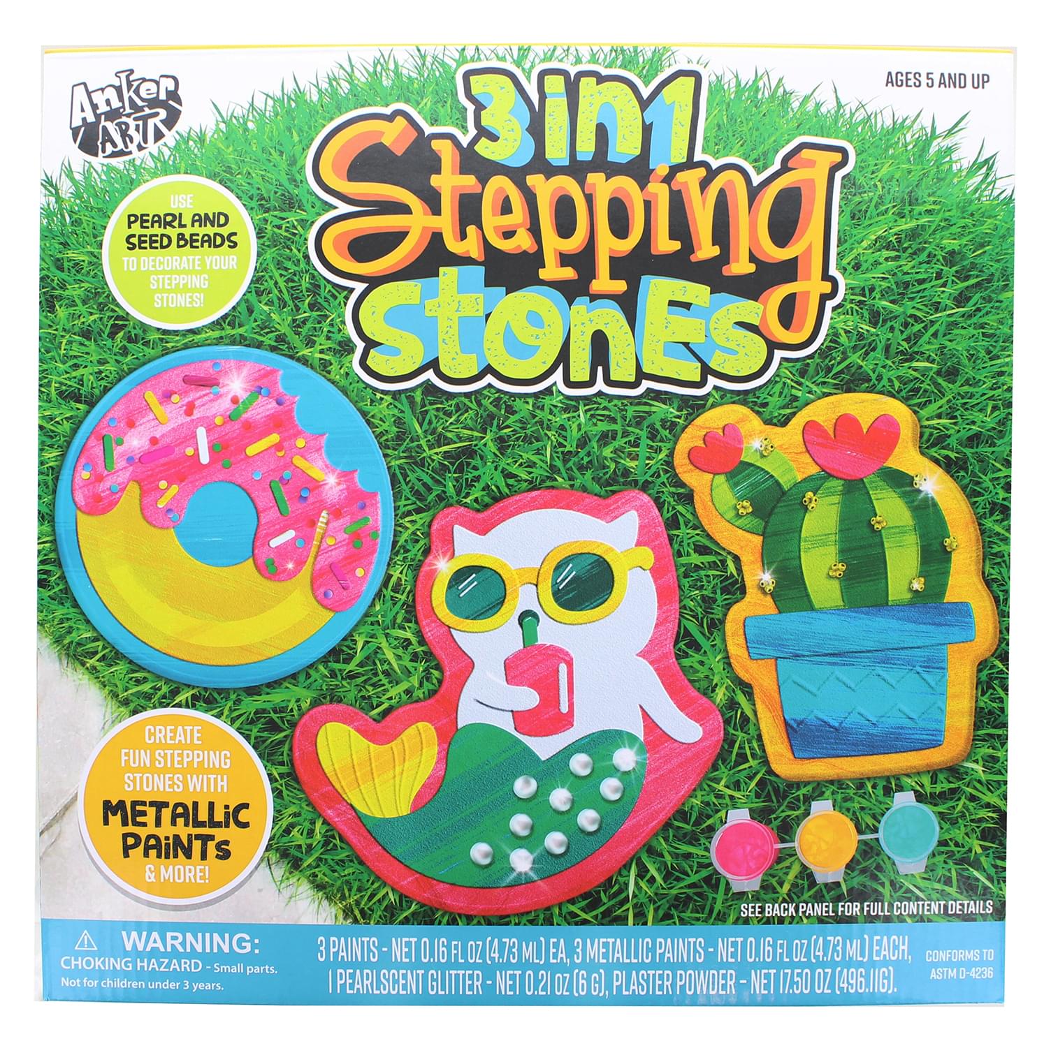 3 in 1 Stepping Stones Craft Kit | Makes 3 Stepping Stones